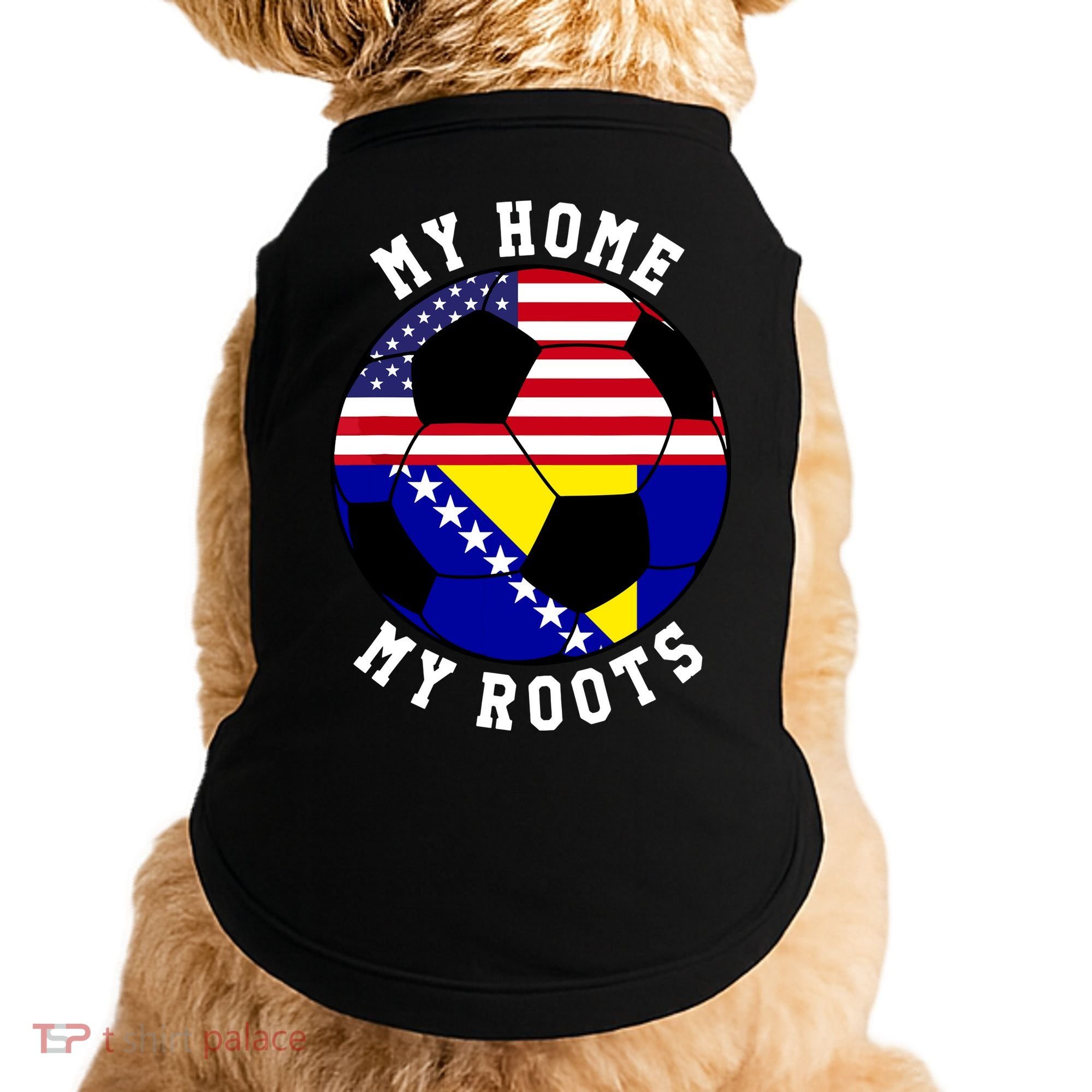 My Home My Roots Bosnia Flag Soccer Doggie Tank