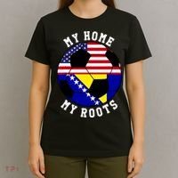 My Home My Roots Bosnia Flag Soccer T-Shirt thumb 4