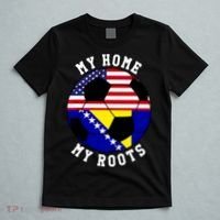 My Home My Roots Bosnia Flag Soccer T-Shirt thumb 5