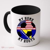 My Home My Roots Bosnia Flag Soccer Coffee Mug thumb 0