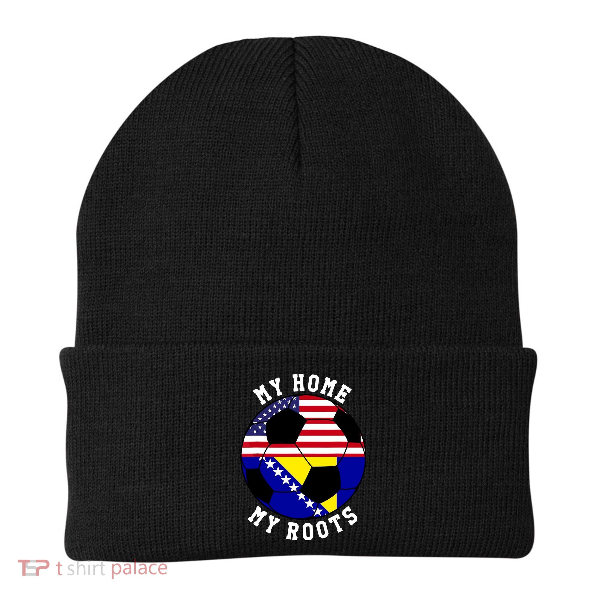 My Home My Roots Bosnia Flag Soccer Beanie