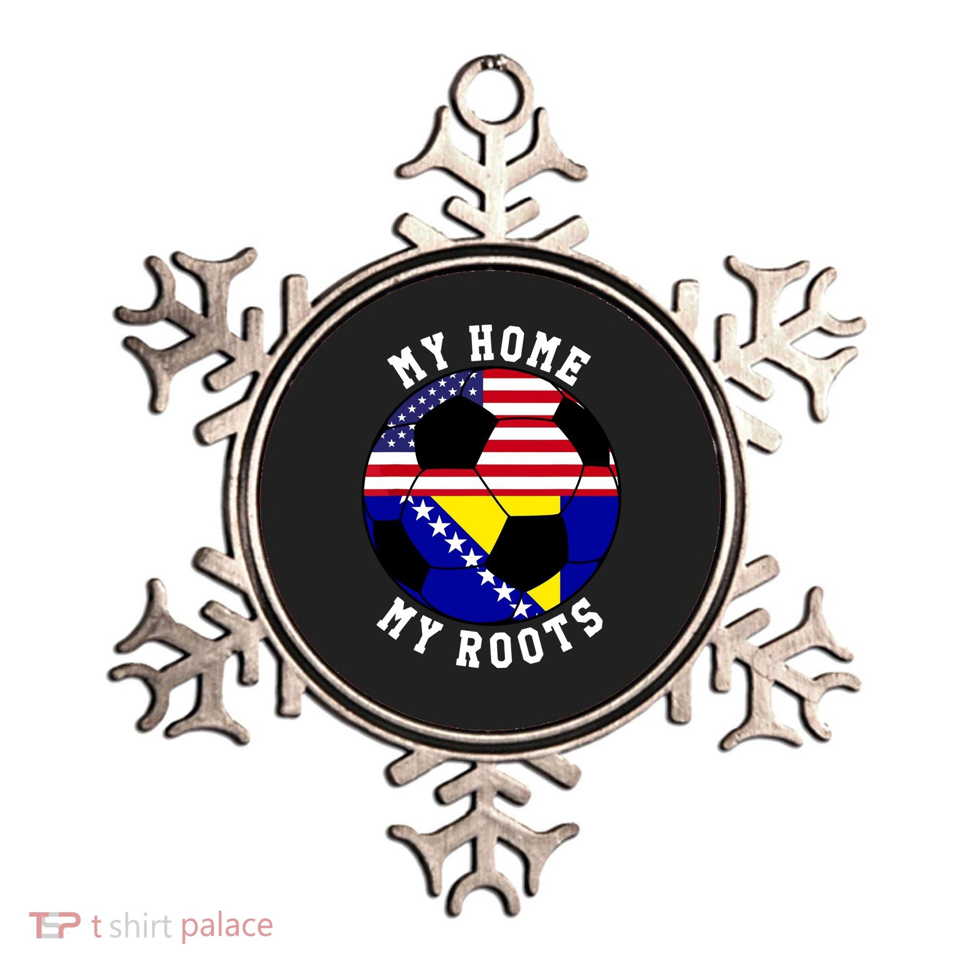 My Home My Roots Bosnia Flag Soccer Ornament