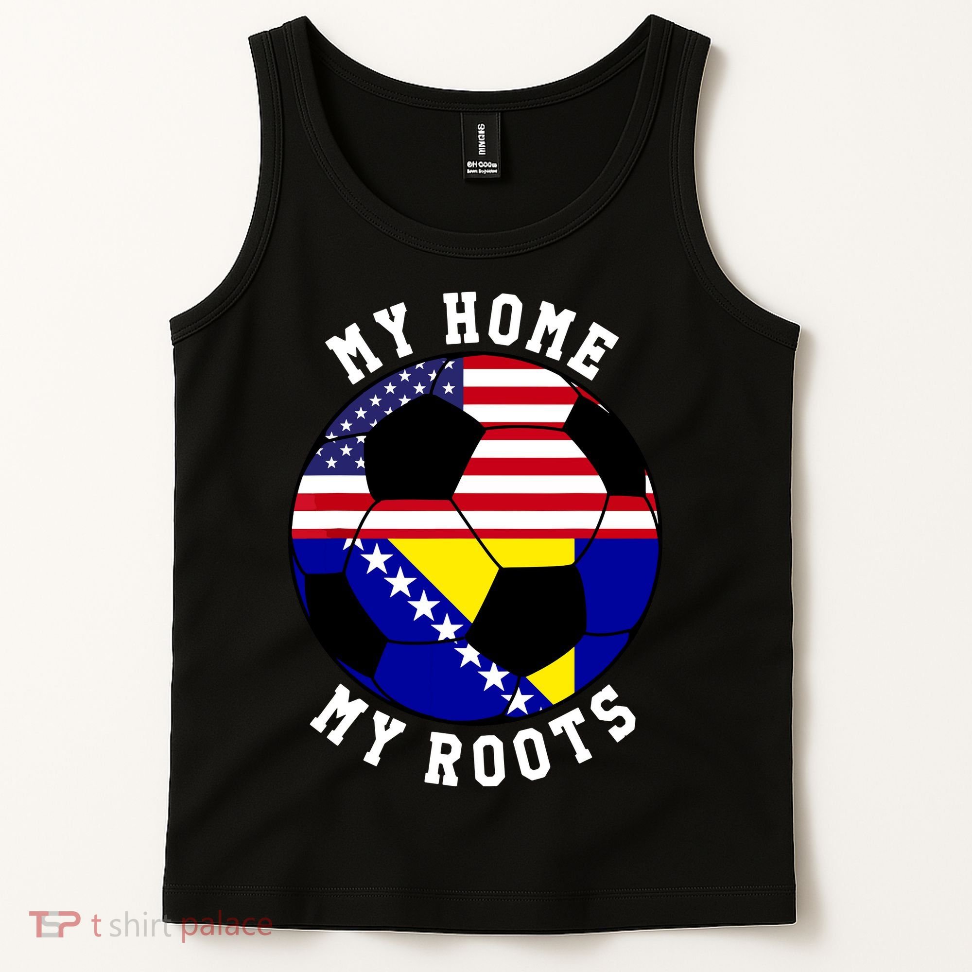 My Home My Roots Bosnia Flag Soccer Tank Top