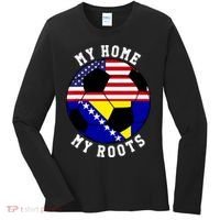My Home My Roots Bosnia Flag Soccer Women's Long Sleeve Shirt thumb 0