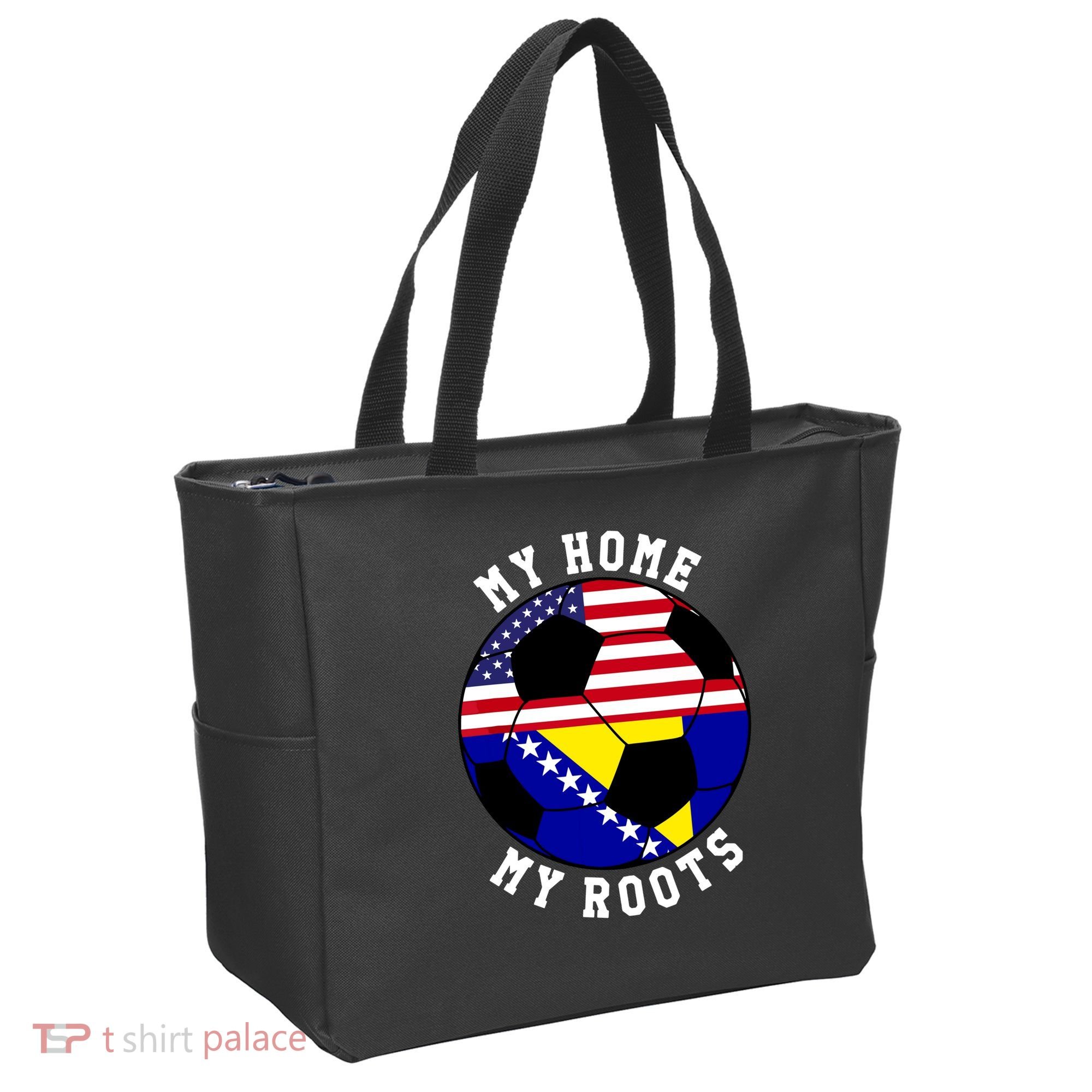My Home My Roots Bosnia Flag Soccer Tote Bag
