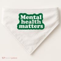 Mental Health Matters Awareness USA-Made Doggie Bandana thumb 0