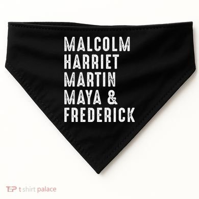 Malcolm Harriet Martin Maya Frederick Black Leaders USA-Made Doggie Bandana