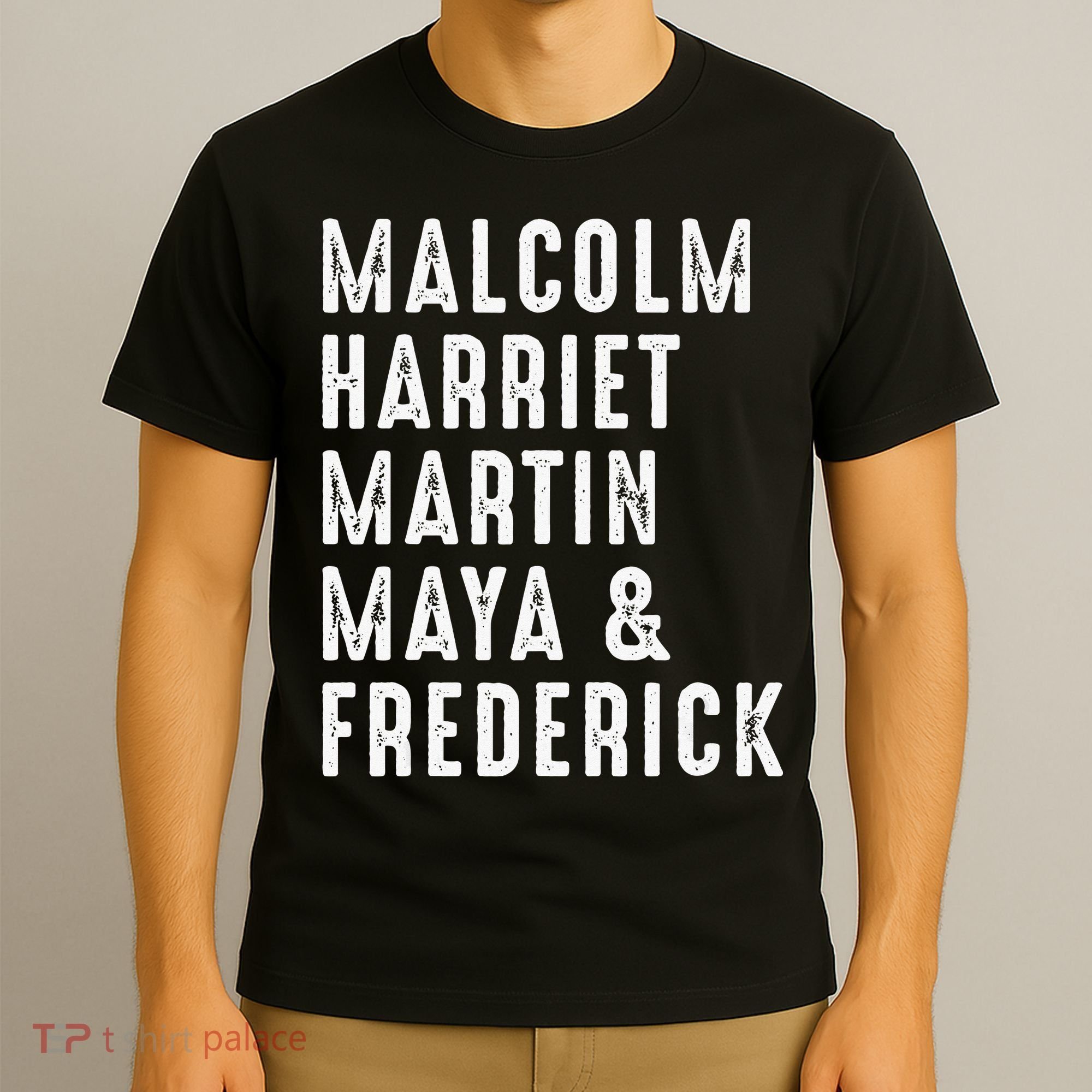 Malcolm Harriet Martin Maya Frederick Black Leaders T-Shirt