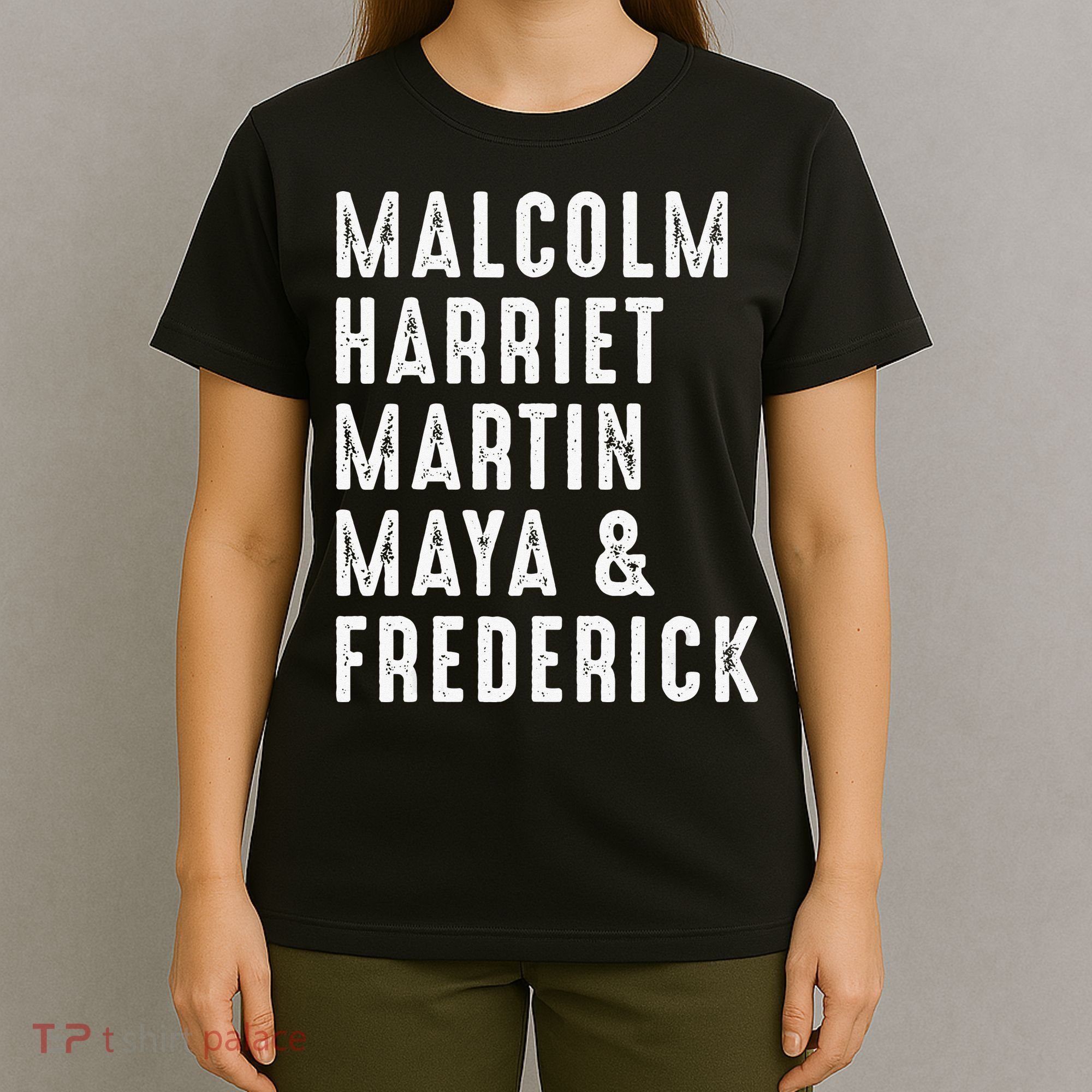 Malcolm Harriet Martin Maya Frederick Black Leaders T-Shirt