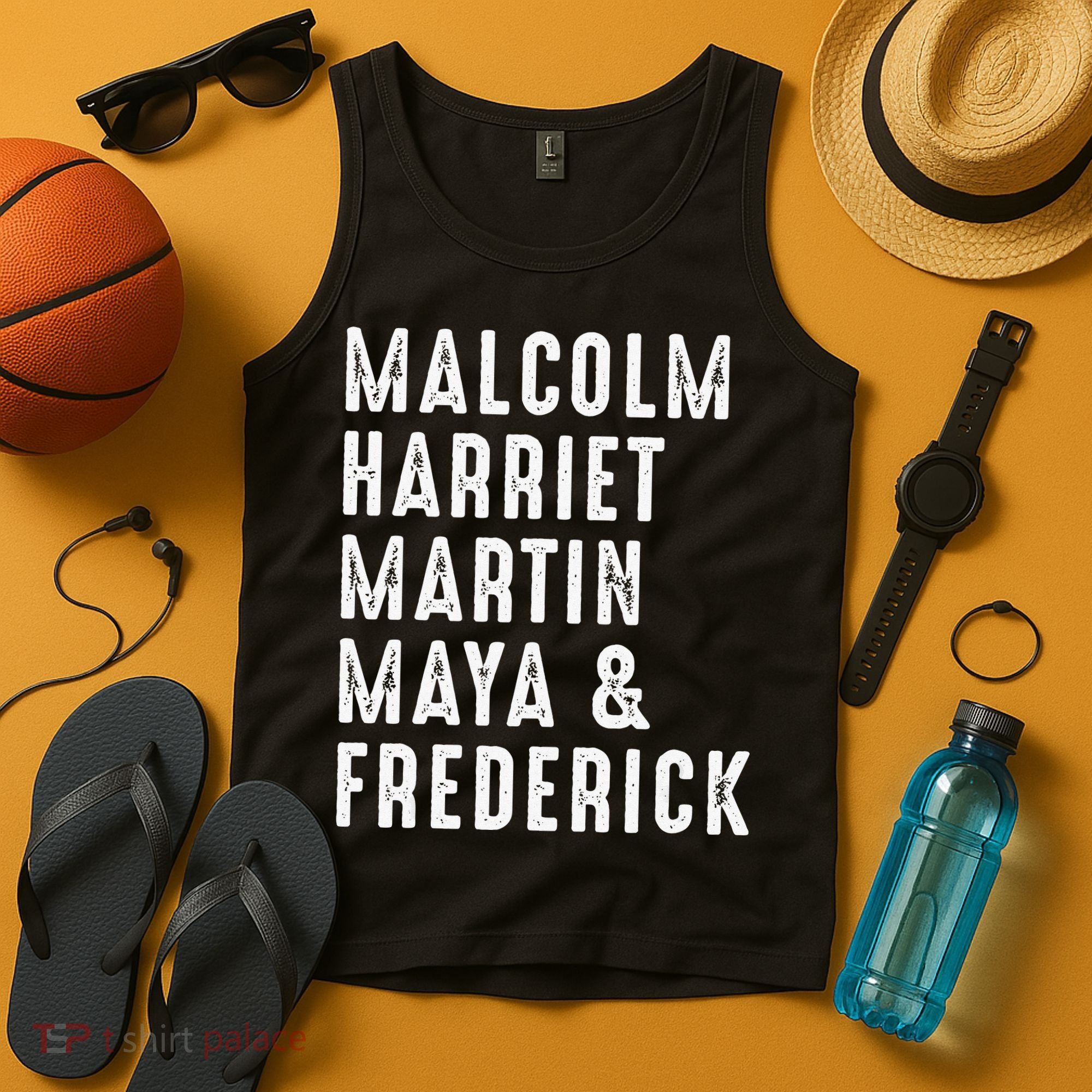 Malcolm Harriet Martin Maya Frederick Black Leaders Tank Top