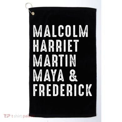Malcolm Harriet Martin Maya Frederick Black Leaders Golf Towel