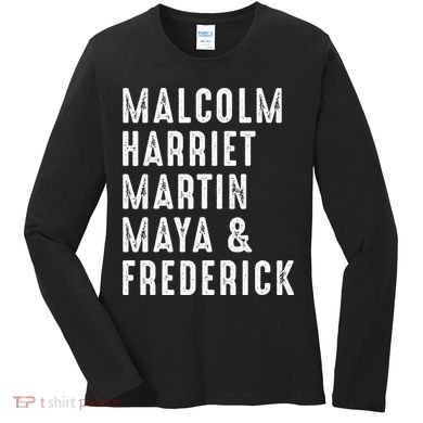 Malcolm Harriet Martin Maya Frederick Black Leaders Women's Long Sleeve Shirt