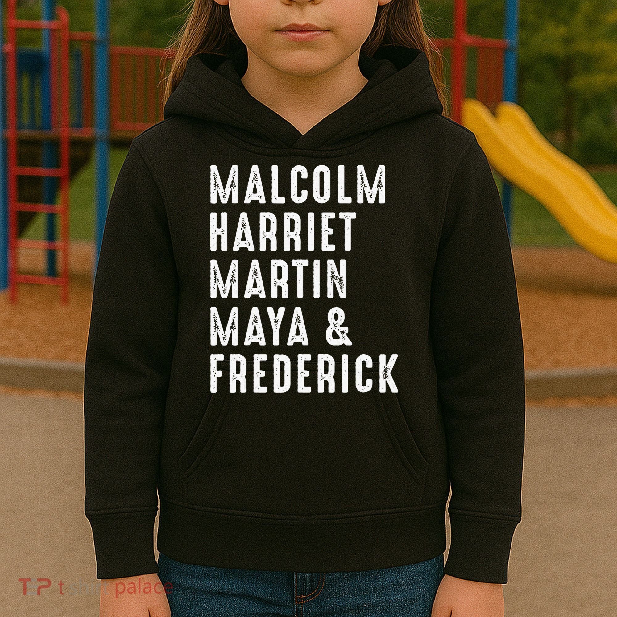 Malcolm Harriet Martin Maya Frederick Black Leaders Kids Hoodie