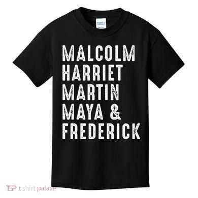 Malcolm Harriet Martin Maya Frederick Black Leaders Kids T-Shirt
