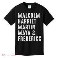 Malcolm Harriet Martin Maya Frederick Black Leaders Kids T-Shirt thumb 0