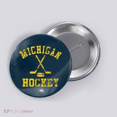 Michigan Hockey Button