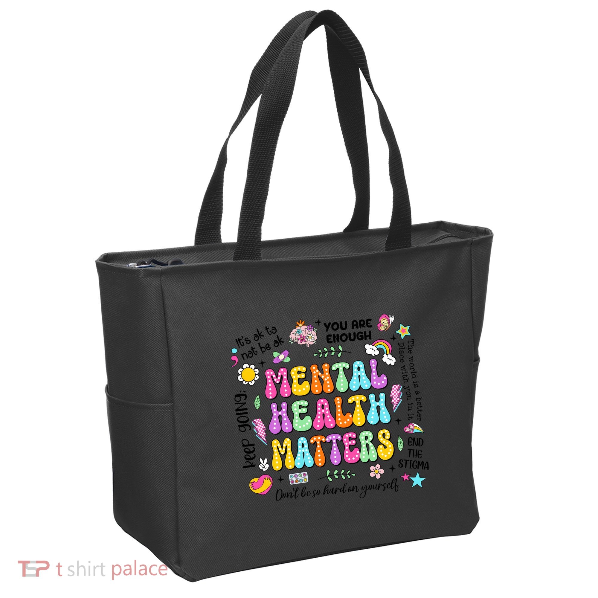 Mental Health Matters Quote Tote Bag