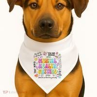 Mental Health Matters Quote USA-Made Doggie Bandana thumb 1