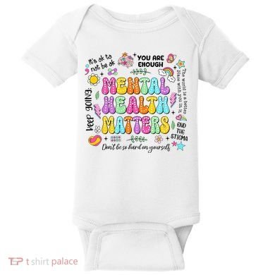 Mental Health Matters Quote Baby Bodysuit