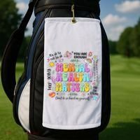 Mental Health Matters Quote Golf Towel thumb 2