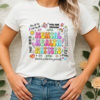 Mental Health Matters Quote Women's T-Shirt thumb 2