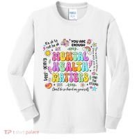 Mental Health Matters Quote Kids Long Sleeve Shirt thumb 0