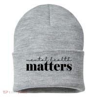 Mental Health Matters Awareness Sustainable Knit Beanie thumb 0