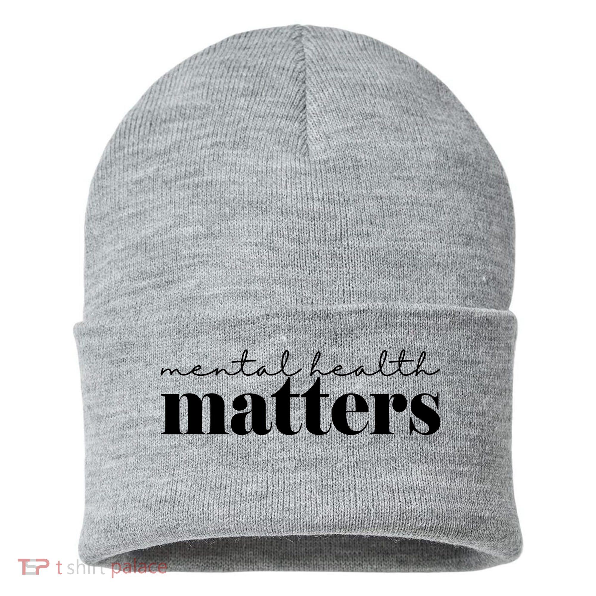 Mental Health Matters Awareness Sustainable Knit Beanie