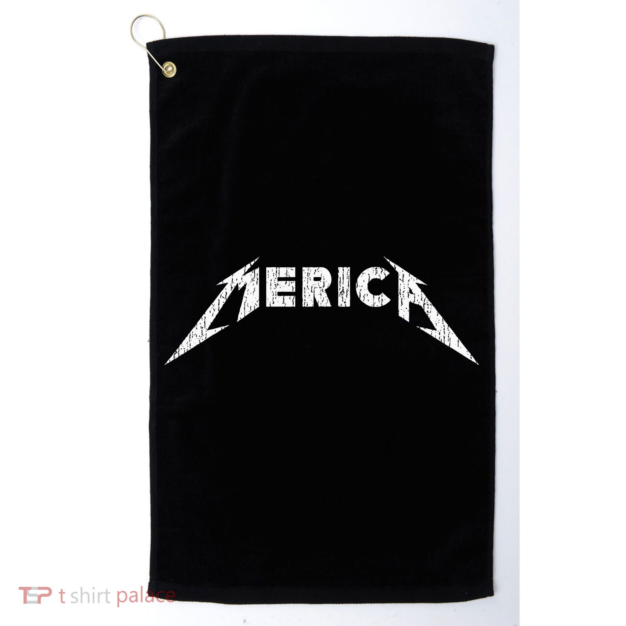 Merica Heavy Metal Style America Golf Towel