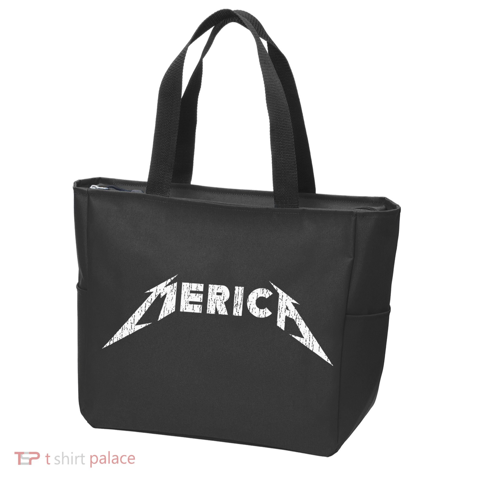 Merica Heavy Metal Style America Tote Bag