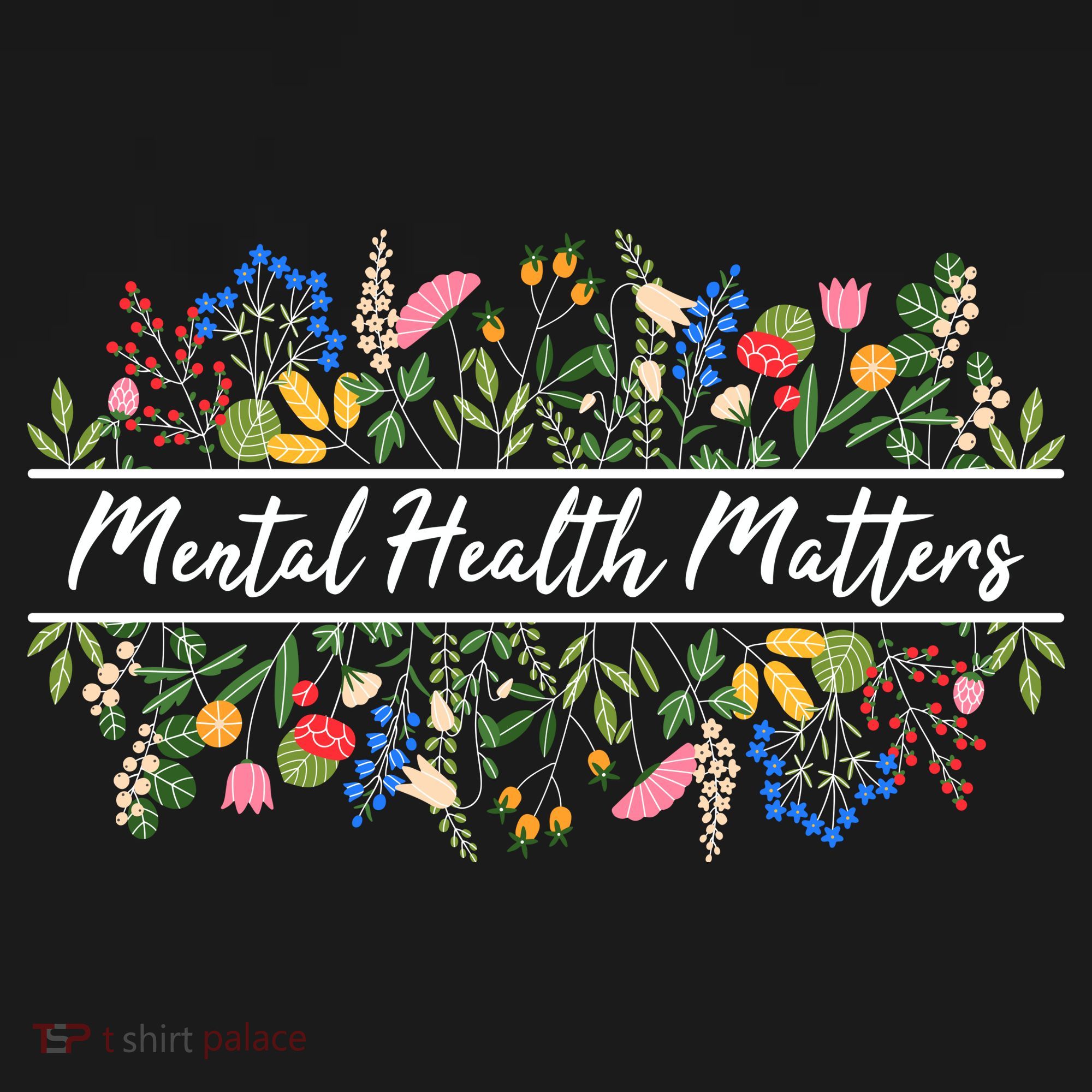 Mental Health Matters Floral Wildflowers Backpack
