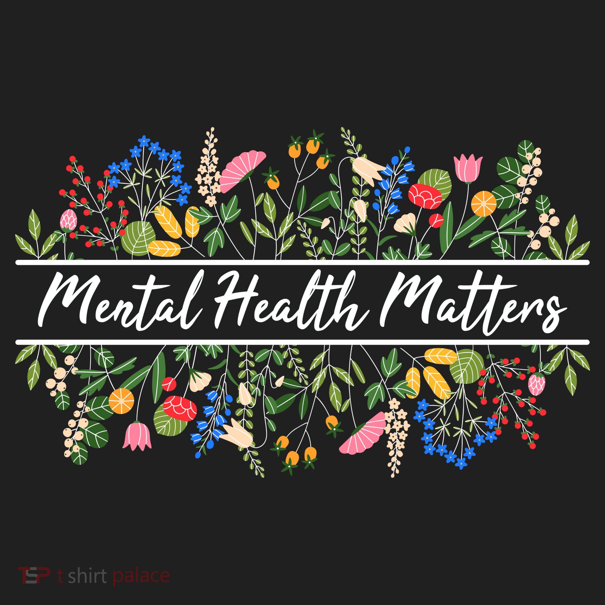 Mental Health Matters Floral Wildflowers Beanie