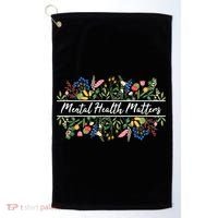 Mental Health Matters Floral Wildflowers Golf Towel thumb 0