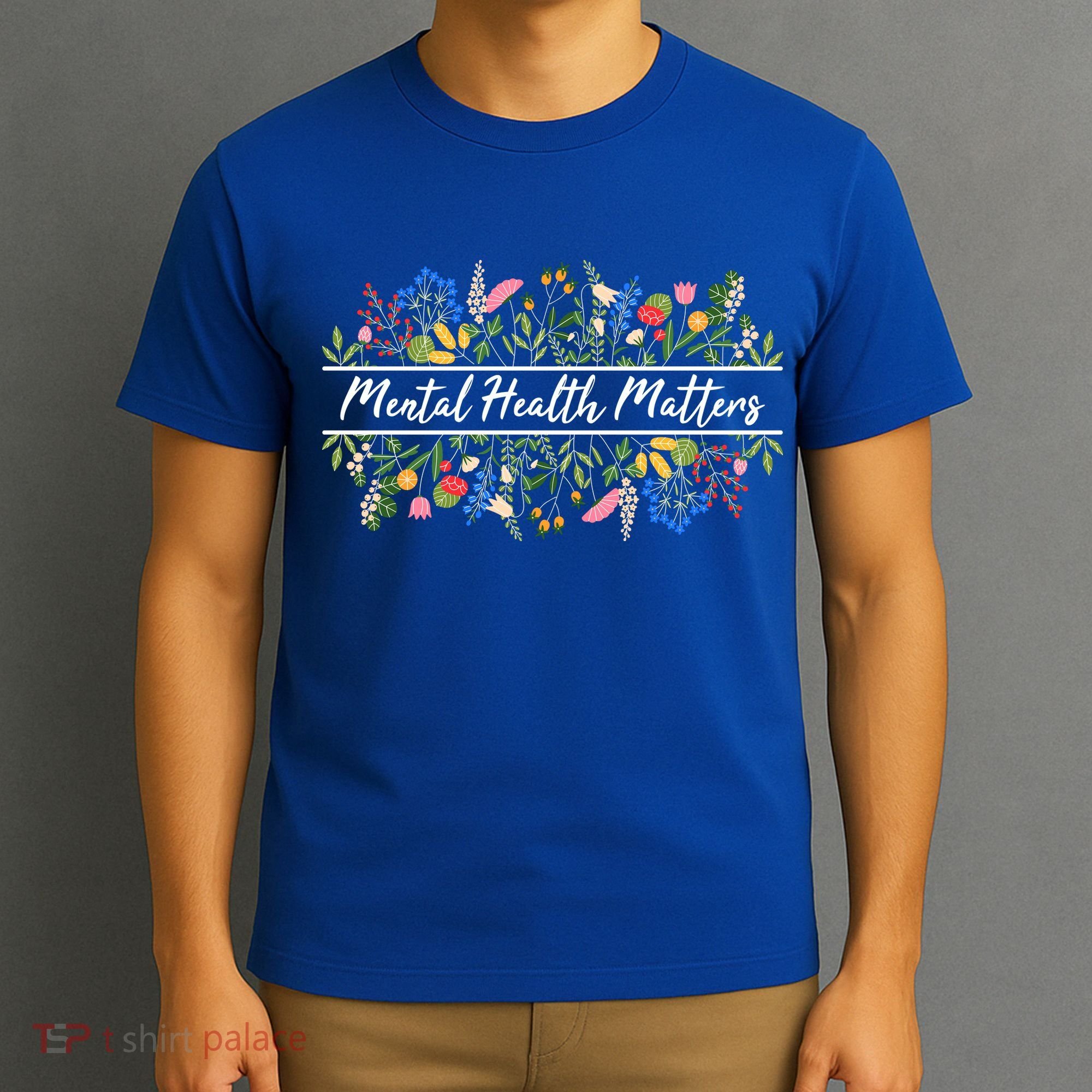 Mental Health Matters Floral Wildflowers T-Shirt