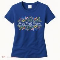 Mental Health Matters Floral Wildflowers Women's T-Shirt thumb 0