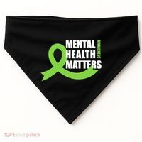 Mental Health Matters Quotes Health Awareness End The Stigma USA-Made Doggie Bandana thumb 0