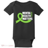 Mental Health Matters Quotes Health Awareness End The Stigma Baby Bodysuit thumb 0