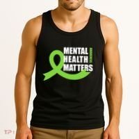 Mental Health Matters Quotes Health Awareness End The Stigma Tank Top thumb 3