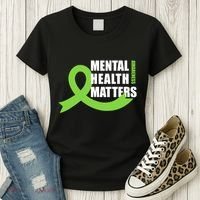 Mental Health Matters Quotes Health Awareness End The Stigma Women's T-Shirt thumb 3