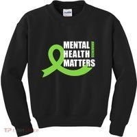 Mental Health Matters Quotes Health Awareness End The Stigma Kids Sweatshirt thumb 0