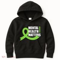 Mental Health Matters Quotes Health Awareness End The Stigma Kids Hoodie thumb 0