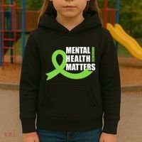 Mental Health Matters Quotes Health Awareness End The Stigma Kids Hoodie thumb 3