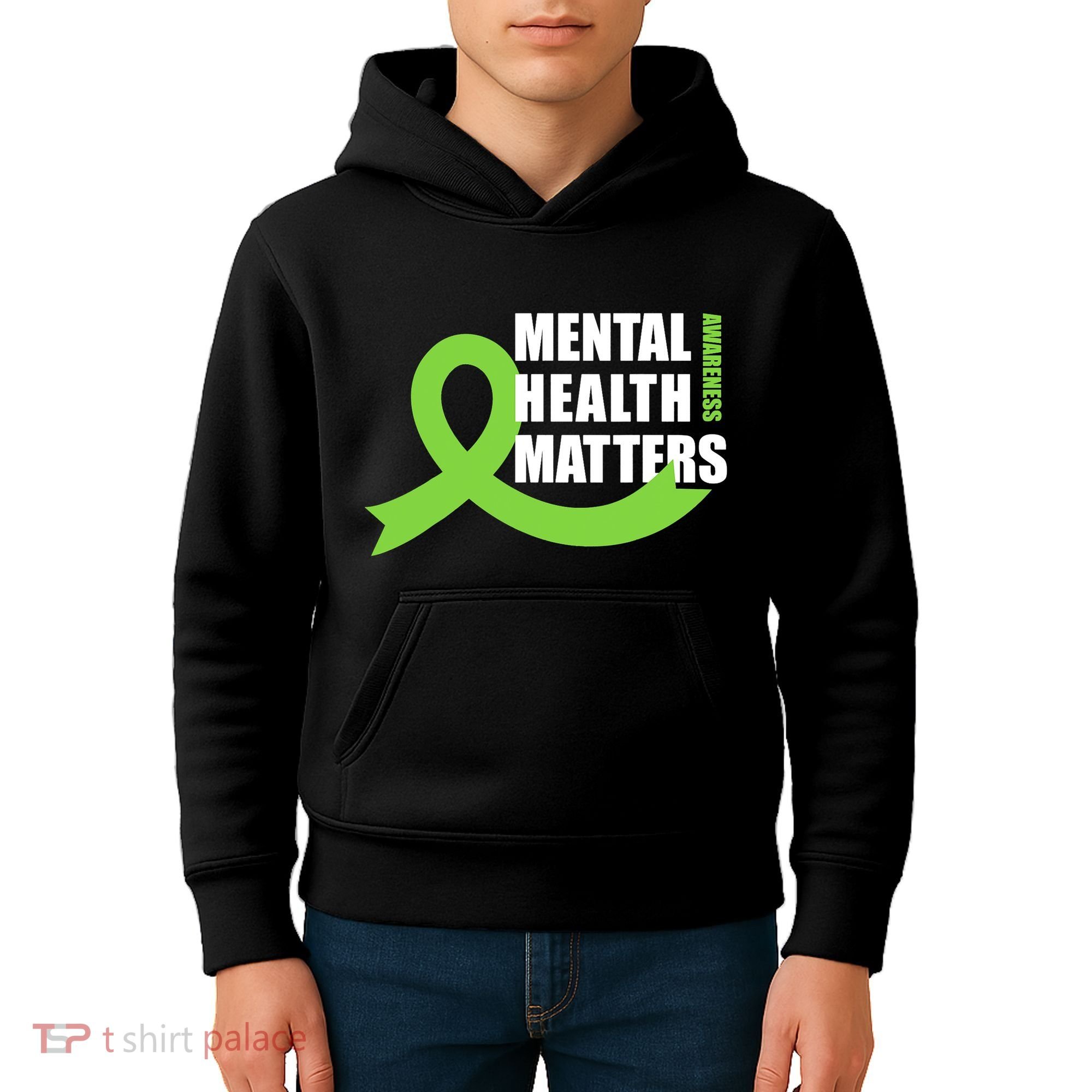 Mental Health Matters Quotes Health Awareness End The Stigma Kids Hoodie