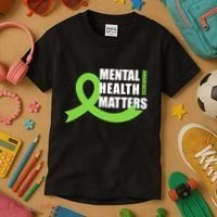 Mental Health Matters Quotes Health Awareness End The Stigma Kids T-Shirt thumb 3