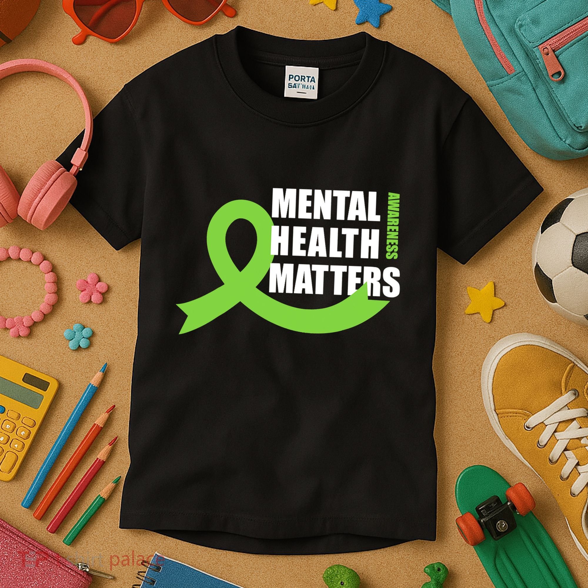 Mental Health Matters Quotes Health Awareness End The Stigma Kids T-Shirt