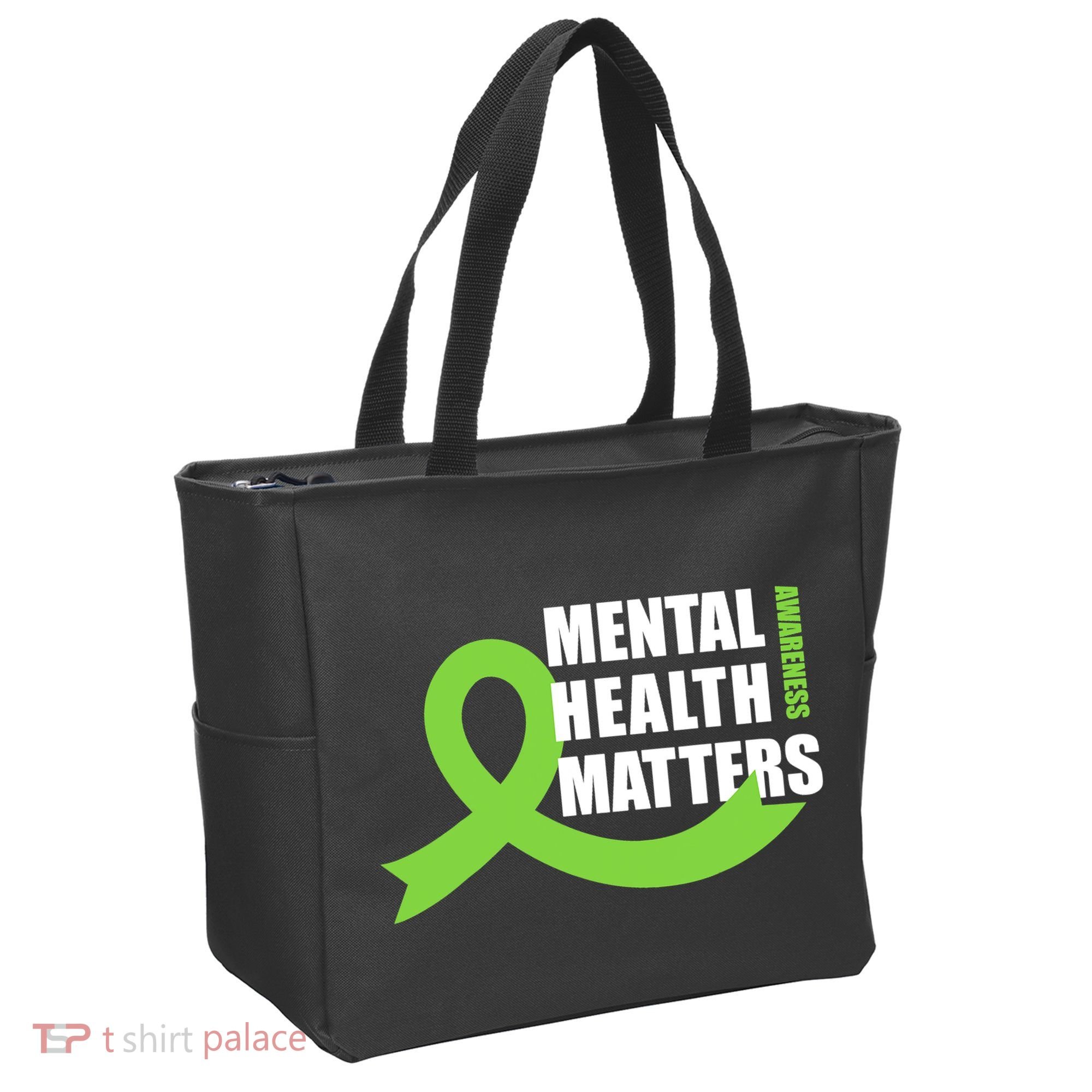 Mental Health Matters Quotes Health Awareness End The Stigma Tote Bag