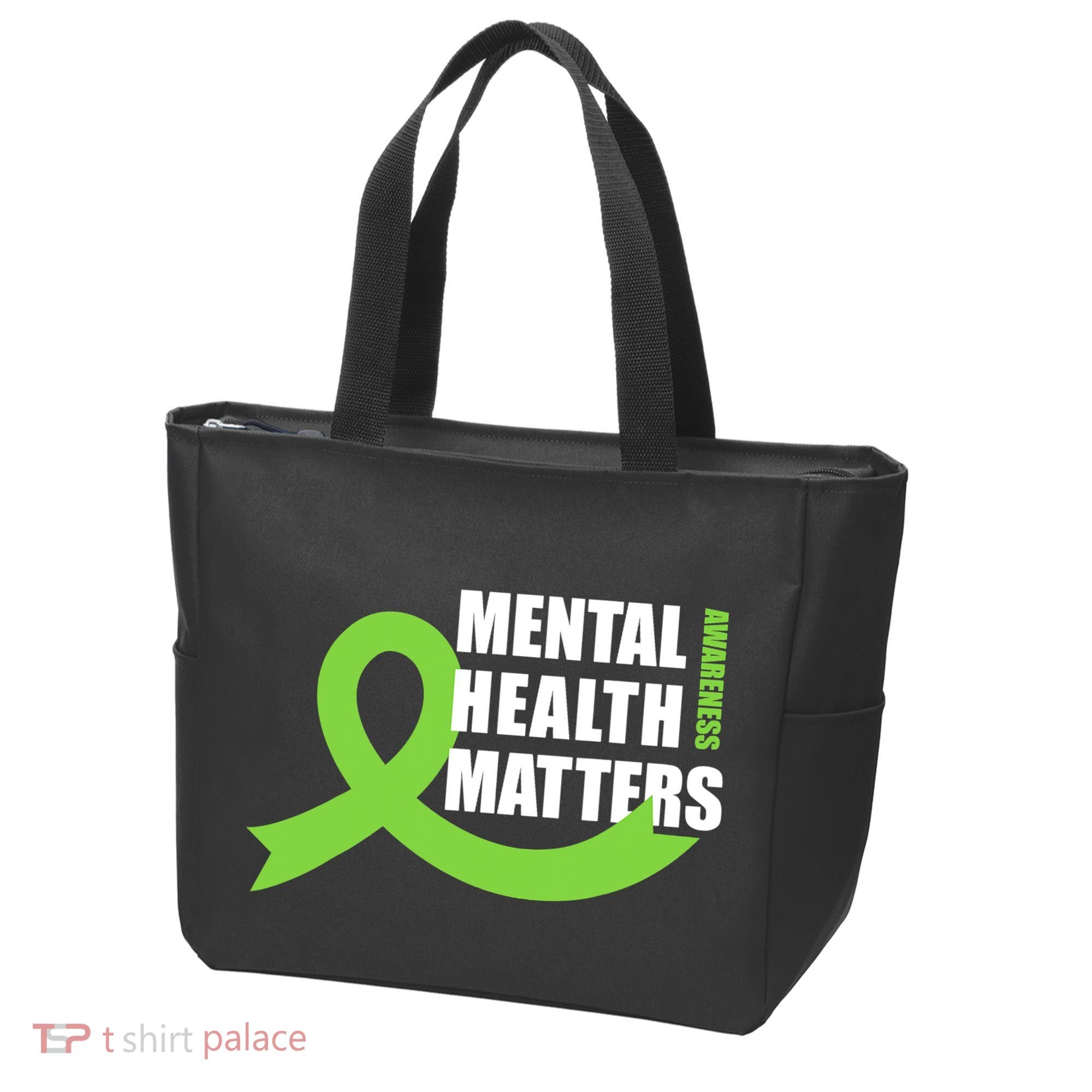 Mental Health Matters Quotes Health Awareness End The Stigma Tote Bag