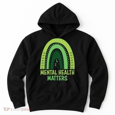 Mental Health Matters Green Rainbow Hoodie