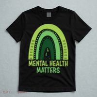 Mental Health Matters Green Rainbow T-Shirt thumb 5