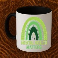 Mental Health Matters Green Rainbow Coffee Mug thumb 2